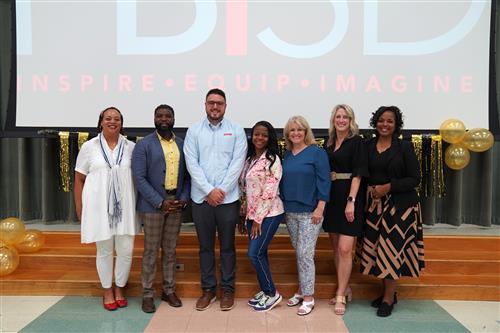 staff posing 